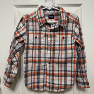 Carter's Orange and Gray Plaid Shirt